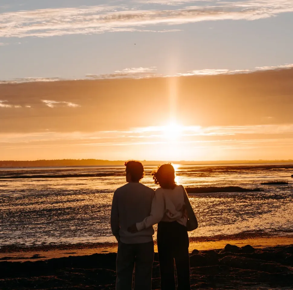 Coucher de soleil bord de mer camping Marennes Oléron