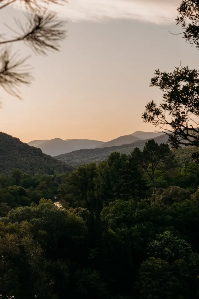 vue paysages camping anduze gard