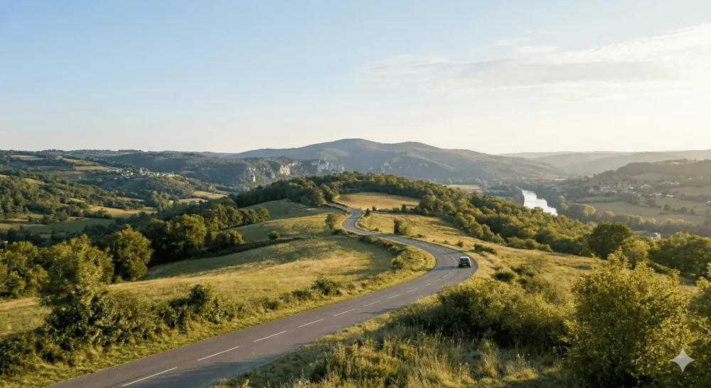 Un paseo en coche por el Périgord.
