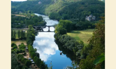 Paysage de la rivière de la Dordogne
