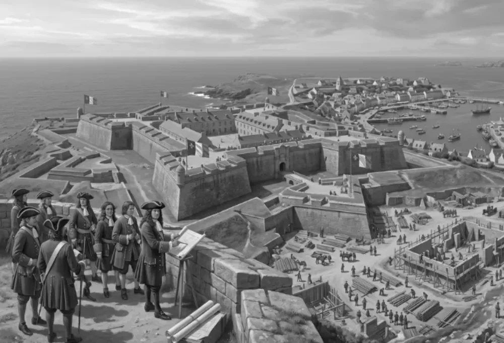 Citadelle Vauban en noir et blanc