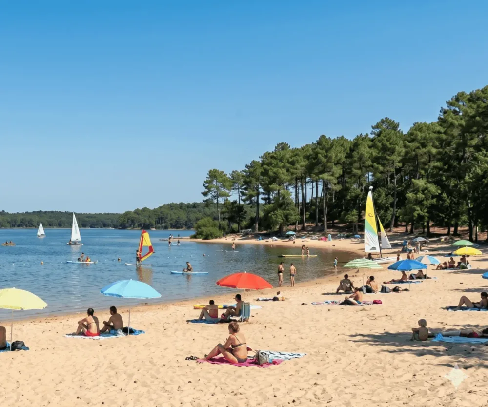 La playa del lago de Léon