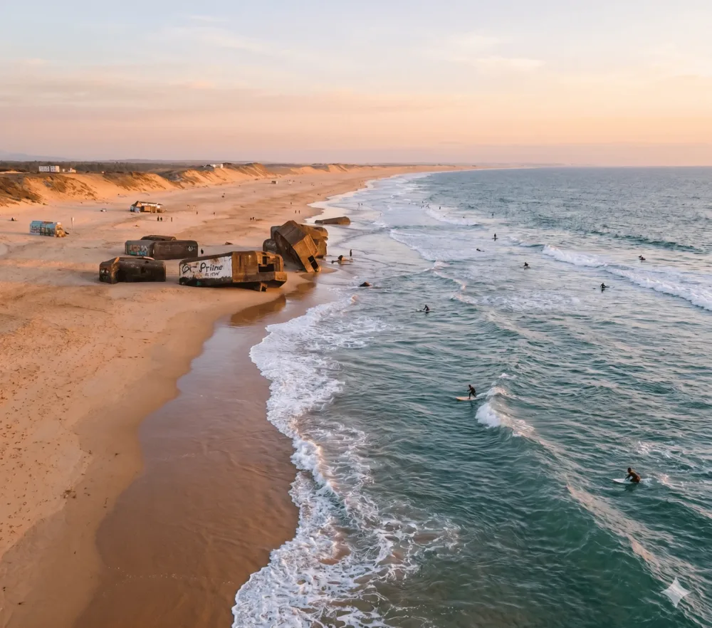 La playa de Santocha en Capbreton